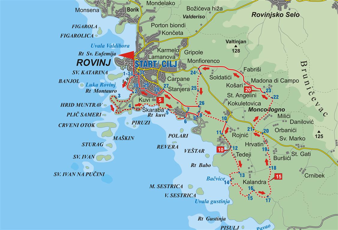 Kroatien Rovinj Karte